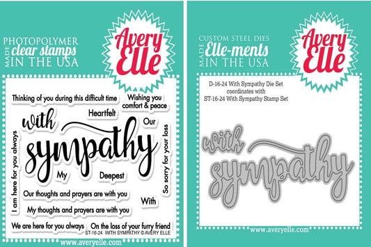 Avery Elle- With Sympathy Stamp and Die Set