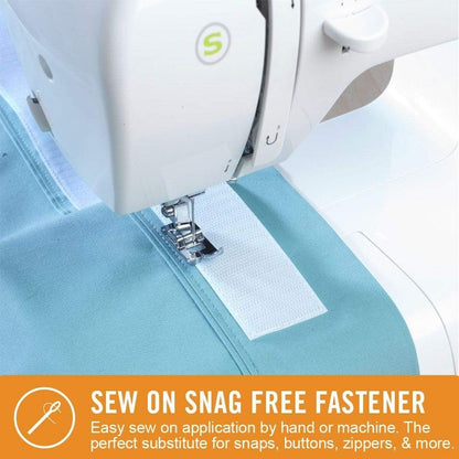 VELCRO Brand Sew On Snag-Free Tape for Alterations and Hemming | No No Ironing or Gluing Light Duty One-Piece Fabric Fastener | Cut-to-Length Roll, Each, White, 3 Foot
