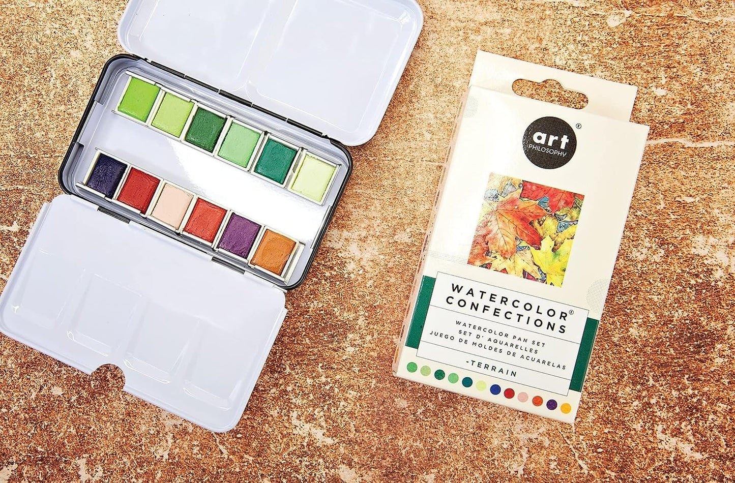 Prima Marketing Prima Confections Watercolor Pans 12/Pkg-Terrain, Original