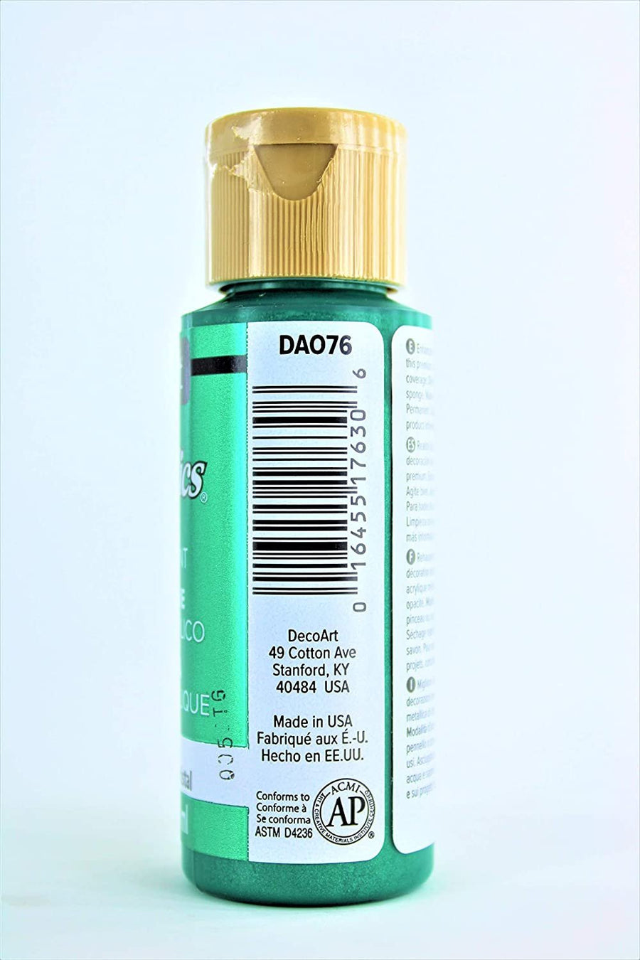 2-Pack - DecoArt Dazzling Metallics Acrylic Colors - Crystal Green, 2-Ounces Each