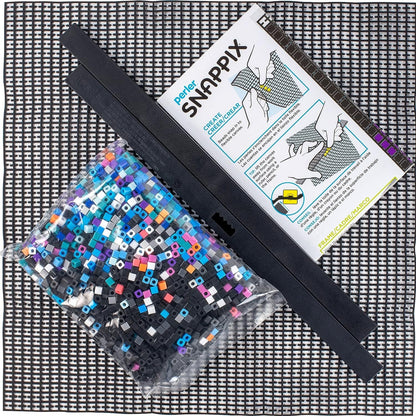 Perler Snappix No-Iron Fuse Bead Craft Kit for Kids, 12" x 12", Multicolor 2203 Piece