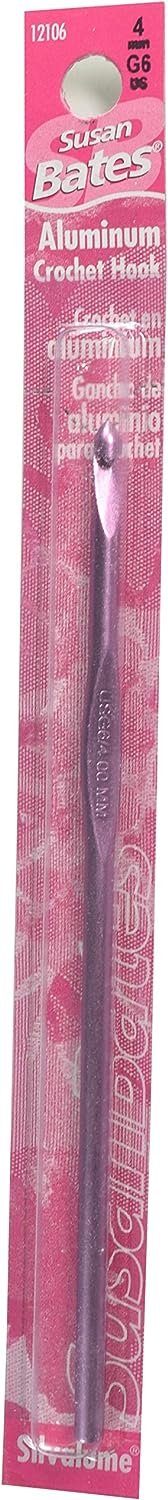 Susan Bates Silvalume 5.5" Crochet Hook (US C, 2.75 mm, Multi)