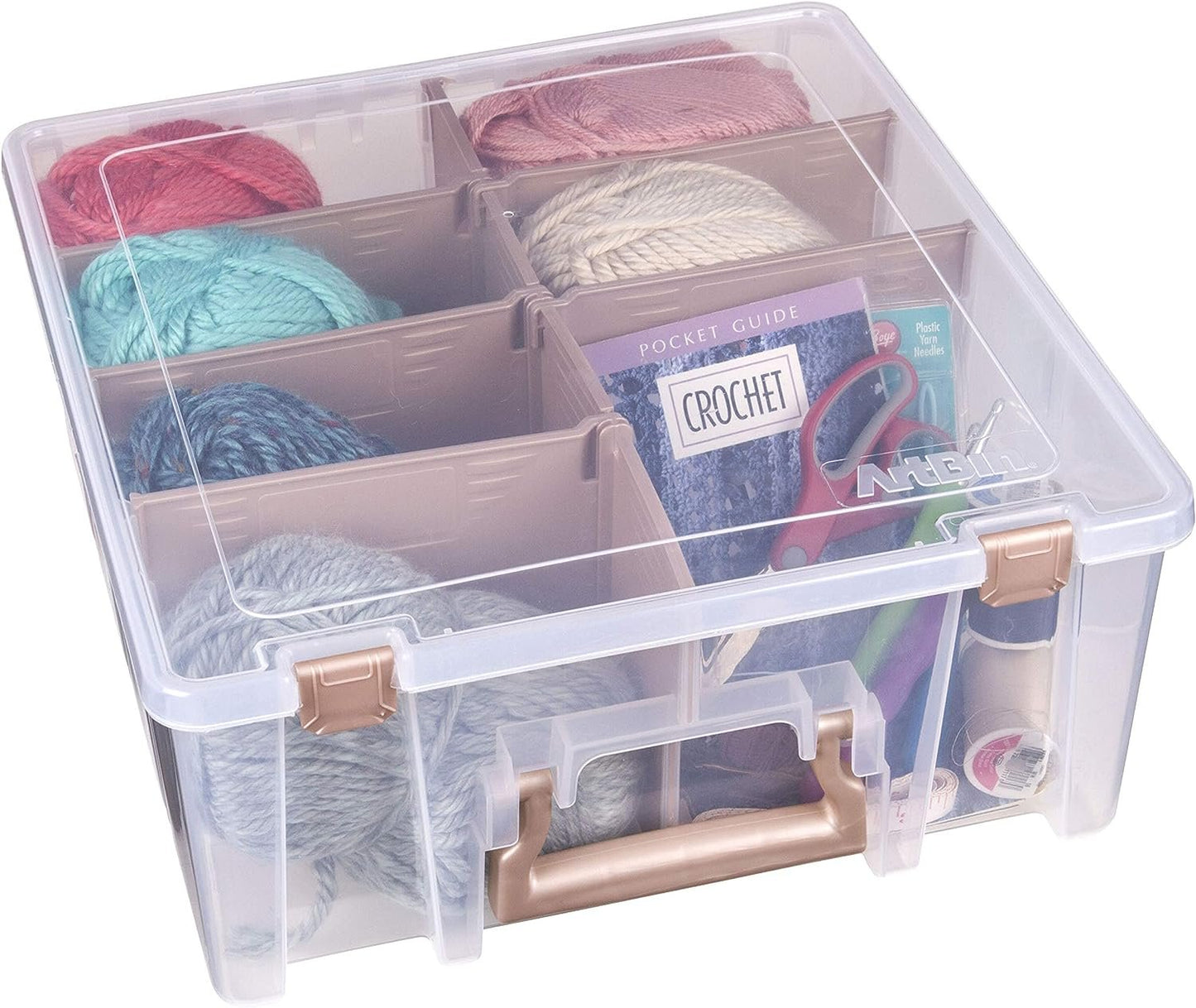 ArtBin Art Bin 0365500 Super Satchel Double Deep, Portable Art & Craft Organizer with Handle