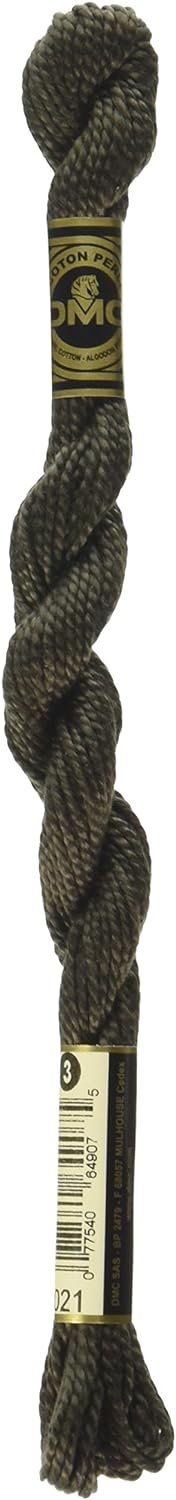 DMC 115 3-3021 Pearl Cotton Thread, Dark Brown/Grey
