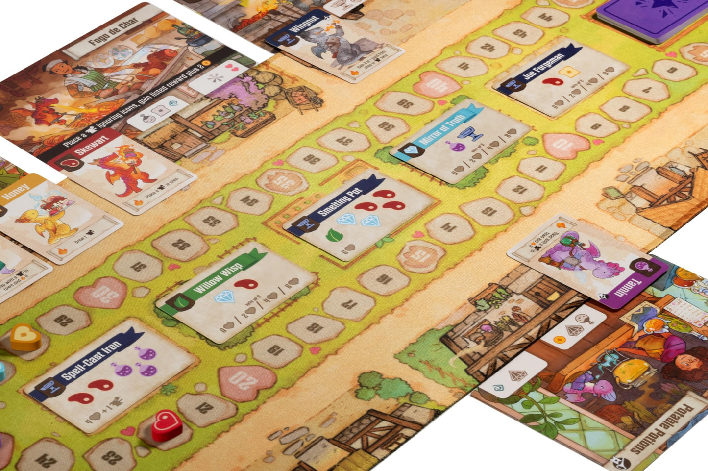 Flamecraft Board Game | Strategy Game | Dragon Game | Fantasy Game | Fun Family Game for Kids and Adults | Ages 10+ | 1-5 Players | Average Playtime 60 Minutes | Made by Lucky Duck Games