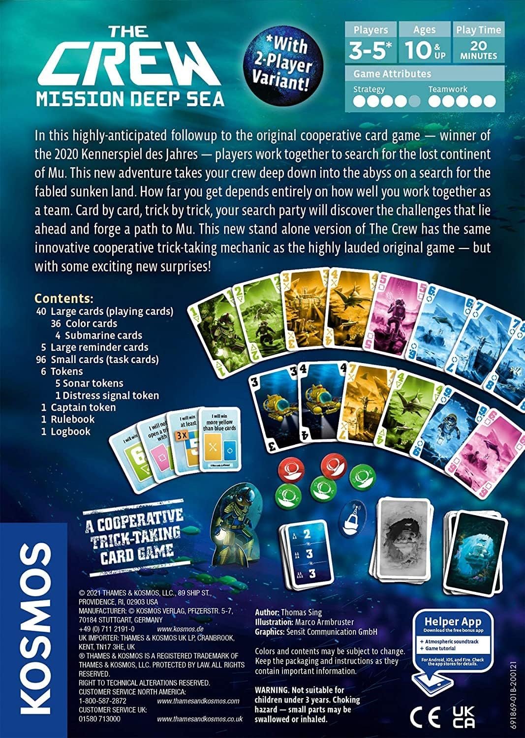 The Crew - Mission Deep Sea | Card Game | Cooperative | 2 to 5 Players | Ages 10+ | Trick-Taking | 32 Levels of Difficulty | Endless Replayability