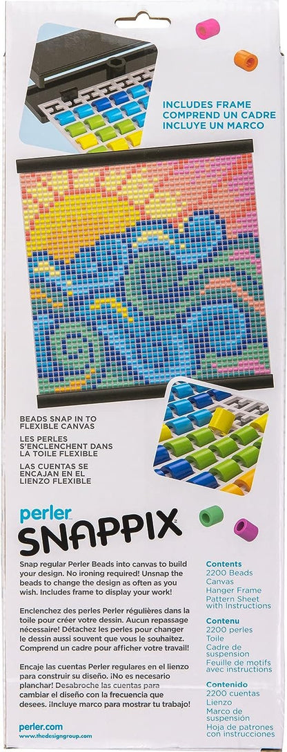 Perler Snappix No-Iron Fuse Bead Craft Kit for Kids, 12" x 12", Multicolor 2203 Piece