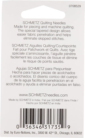 Euro-Notions SCHMETZ 73078 Quilt Machine Needles-Size 11/75 5/Pkg