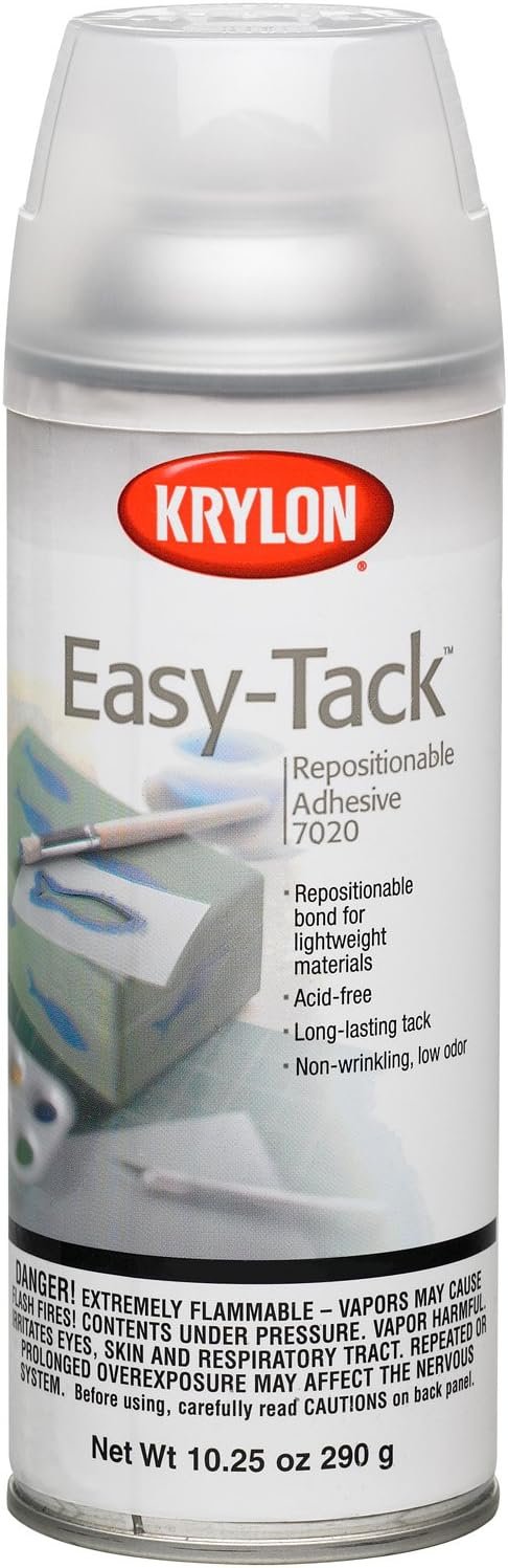 Krylon K07020007 10.25-Ounce Easy Tack Repositionable Adhesive Spray