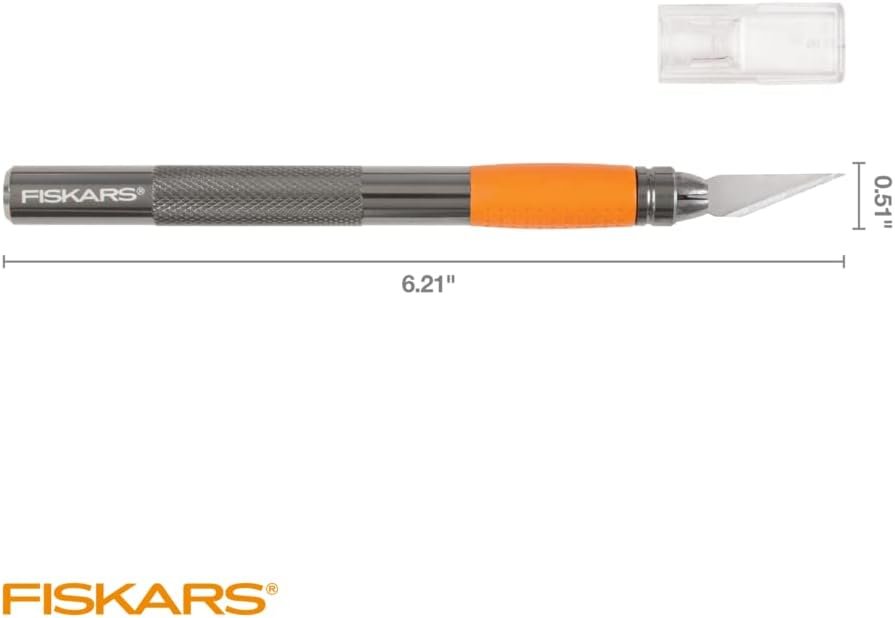 Fiskars 167110-1001 Heavy Duty Die Cast Craft Knife, 8 Inch,Orange, Original Version