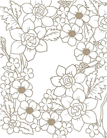 Spellbinders Flower Pattern Glimmer Hot Foil Plate, Metal, Large