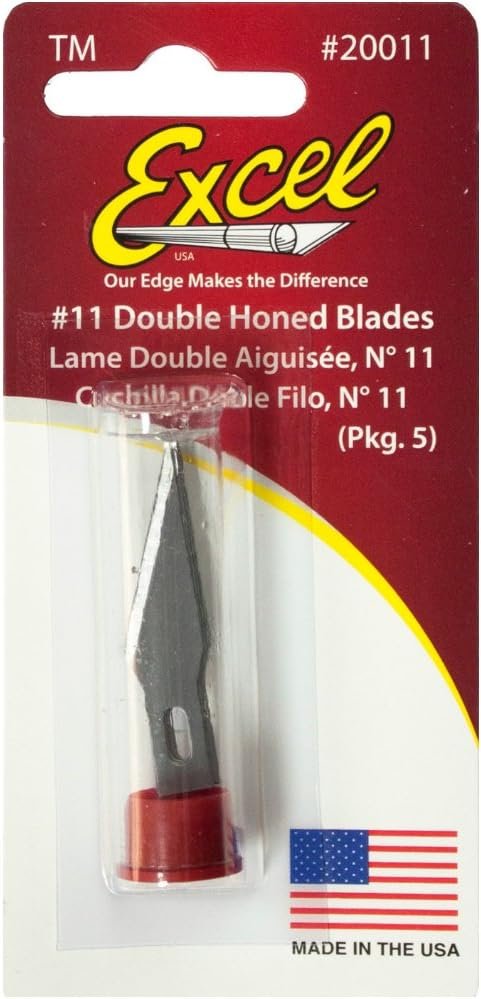 Excel Blades #11 Replacement Hobby Blade - American Made Carbon Steel Craft Knife Blades