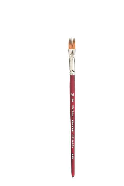 PRINCETON ARTIST BRUSH CO. Princeton Velvetouch Artiste, Mixed-Media Brush for Acrylic, Watercolor & Oil, Series 3950 Filbert Grainer Luxury Synthetic, Size 3/8