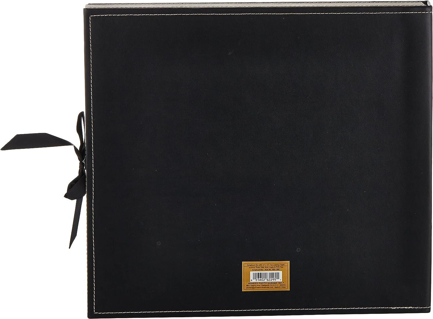 Pioneer Albums Sewn Leatherette D Ring Scrapbook Box 13 inch x 14.5 inch