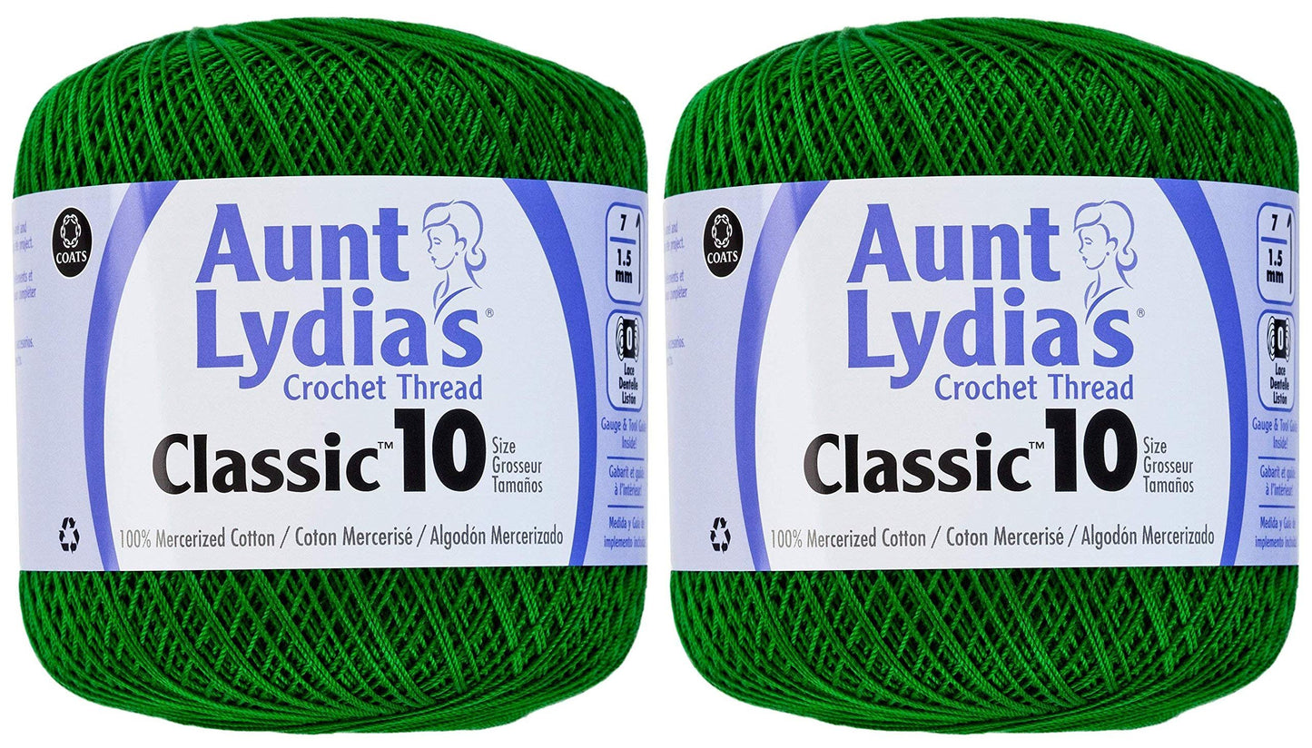 Aunt Lydia'S Classic Crochet Thread Size 10-Myrtle Green