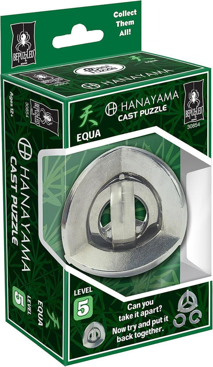 BePuzzled | Spiral Hanayama Metal Brainteaser Puzzle Mensa Rated Level 5, for Ages 12 and Up