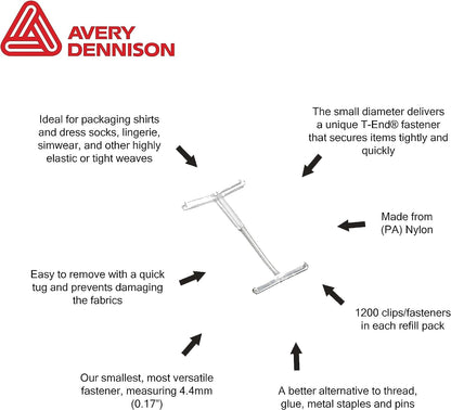 MicroStitch- 11173 4.4mm Micro Stitch Fastener Refills, Black 1,200/Pkg