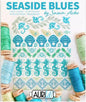 Aurifil Susan Ache Seaside Blues Thread Set 10 sm spools 6 Strand Floss, Assorted Colors
