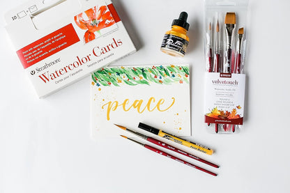 Princeton Velvetouch, Mixed-Media Brushes for Acrylic, Oil, Watercolor Series 3950, 4-Piece Professional Set 100