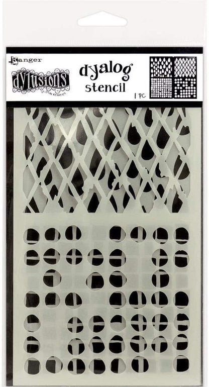 Dyan Reaveley's Dylusions Dyalog Stencils - Border It, Doodle It and Stencil It - 3 Dyalog Journal Planner Items