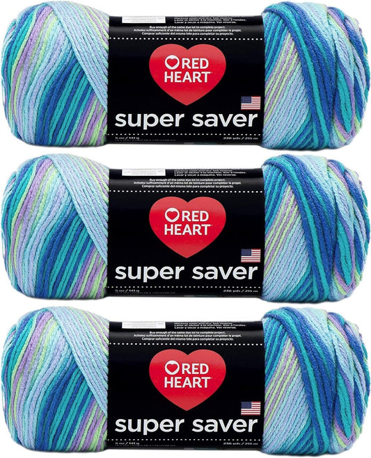 Red Heart Super Saver Yarn (3-Pack) Wildflowers E300-39553