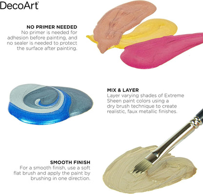 DecoArt 2 Ounce, Vintage Brass Extreme Sheen Paint