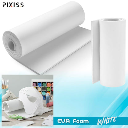High-Density White EVA Foam for Crafts, Cosplay & Costume Making - Easy to Cut, Shape & Customize