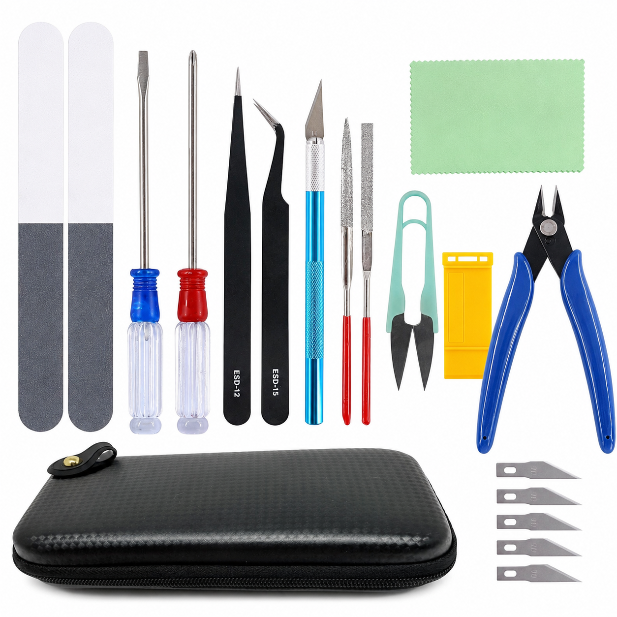 Pixiss Model Building Kit - Ultimate Tool Set for Crafting, Assembling & Detailing Models