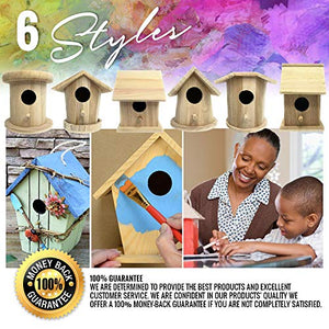 PIXISS Wooden Birdhouse - Choose From 6 Styles