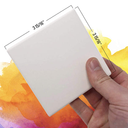 PIXISS Round & Square Ceramic Tile/ Coaster Set - 24PC