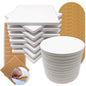 PIXISS Round & Square Ceramic Tile/ Coaster Set - 24PC
