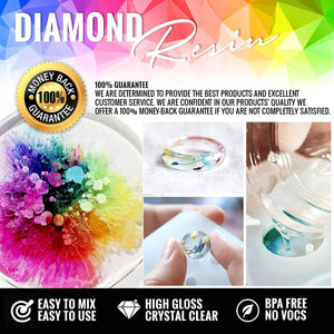 PIXISS Diamond Resin Starter Kit - 17oz. Epoxy Resin & Accessories