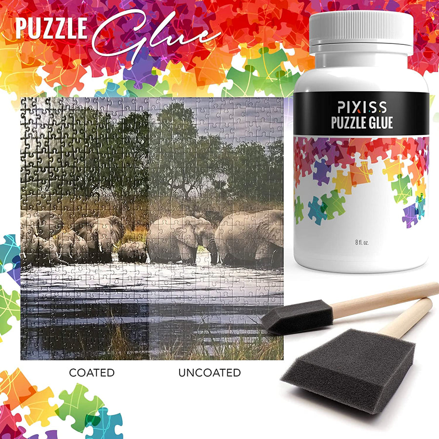 Kit de colle Pixiss Puzzle Saver, pinceaux adhésifs pour puzzles, tableaux,  tapis, avec kit d'accessoires Pixiss -  Canada
