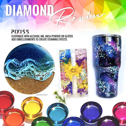 PIXISS Diamond Resin Starter Kit - 17oz. Epoxy Resin & Accessories