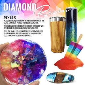 PIXISS Diamond Resin Starter Kit - 17oz. Epoxy Resin & Accessories