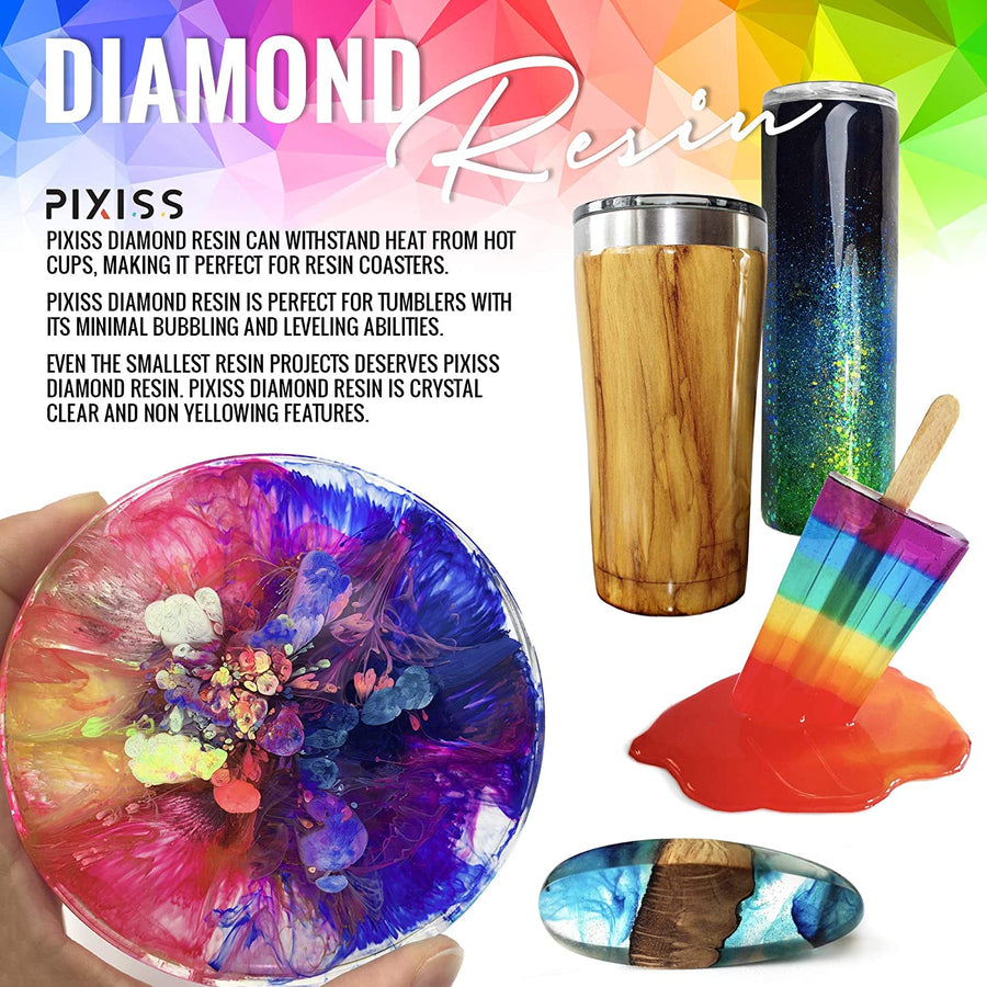 PIXISS Diamond Resin Starter Kit - 17oz. Epoxy Resin & Accessories