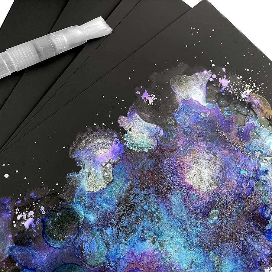 PIXISS Black Alcohol Ink Paper 25 Sheets – Pixiss