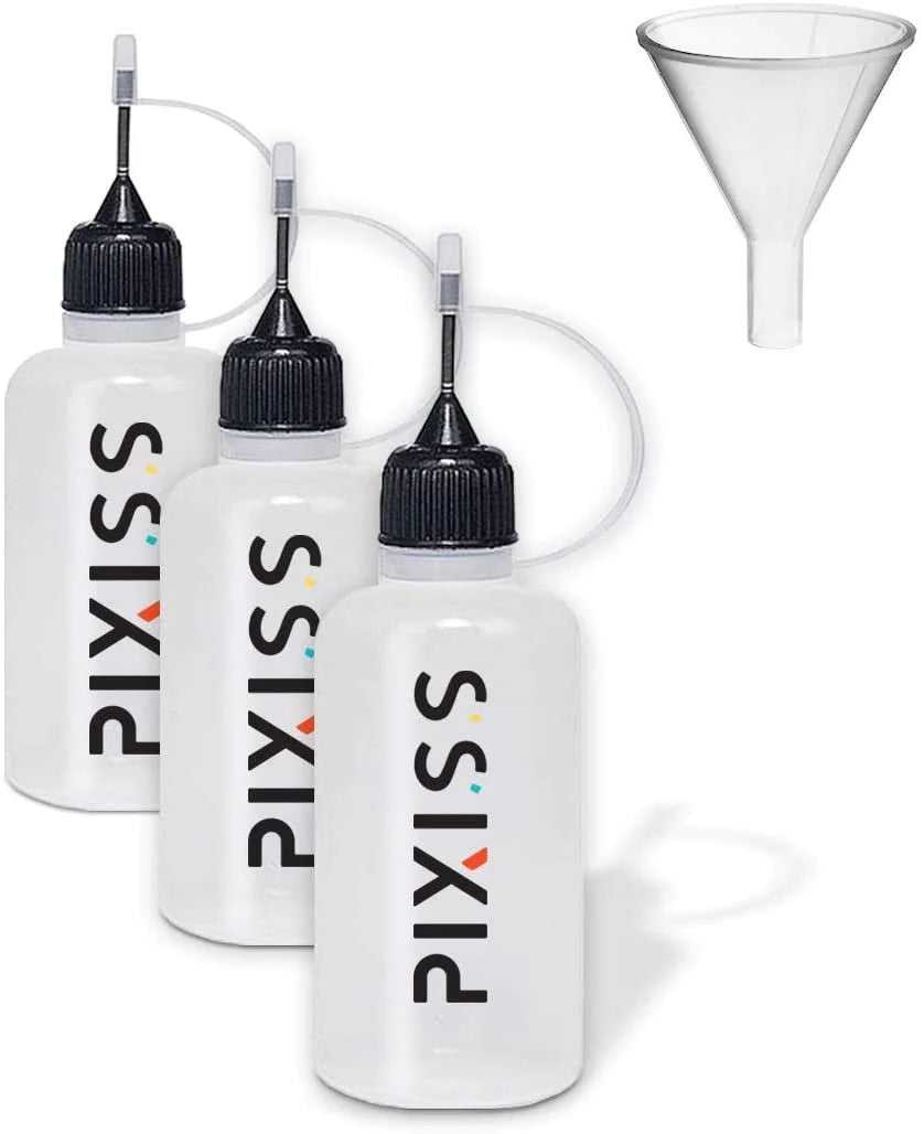 Six Precision Tip Applicator Bottles w/ Funnel — flippityjane fabrics