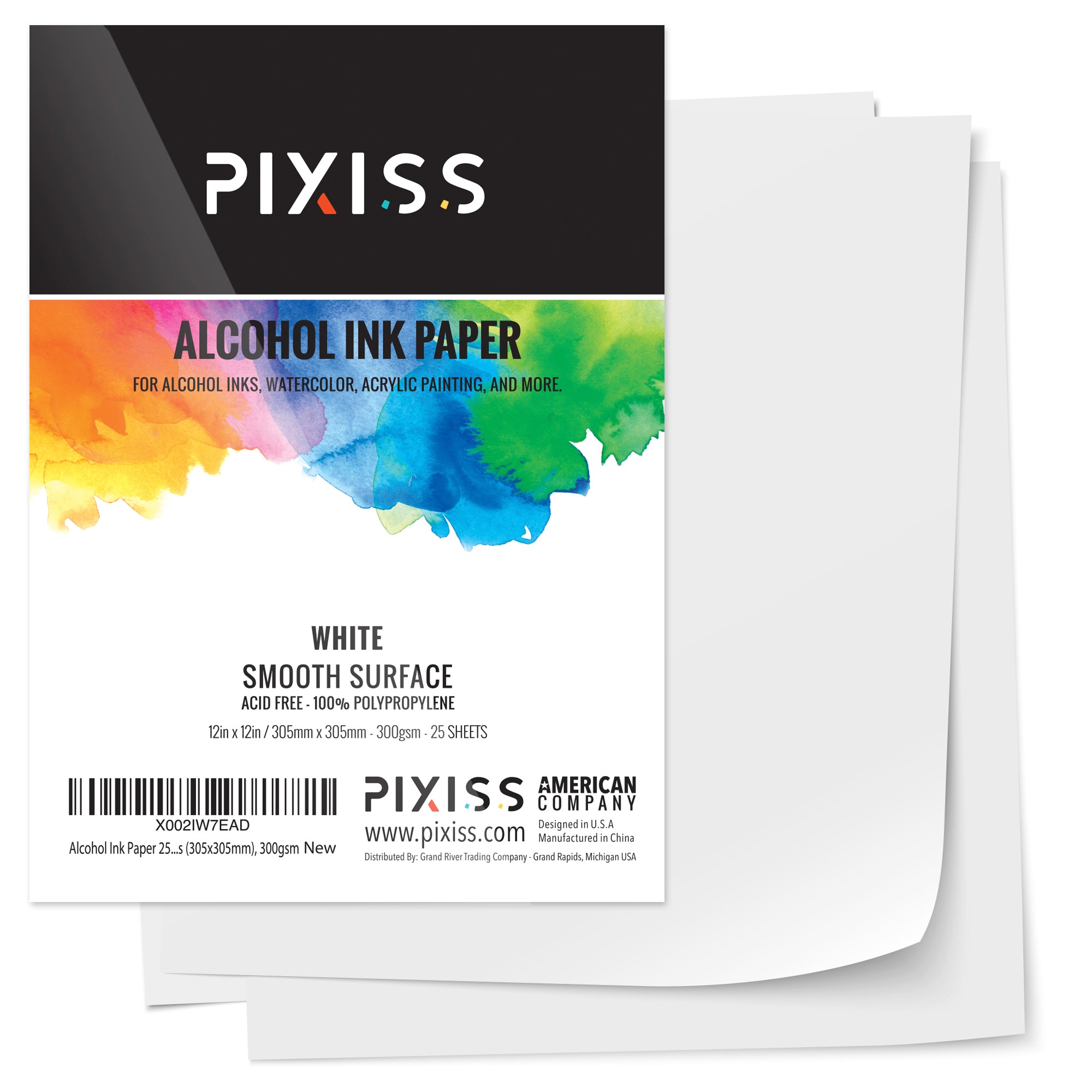 12 Sheets 6X6 Alcohol Ink Paper Mixture Scrapbookking Patterned