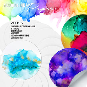 Pixiss Alcohol Ink Paper Roll Heavy White Art Paper Synthetic