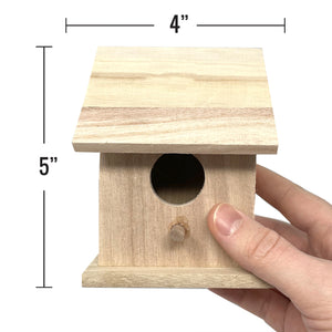 PIXISS Wooden Birdhouses Set of 6