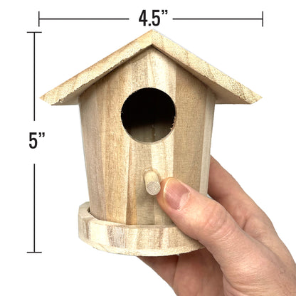 PIXISS Wooden Birdhouses Set of 6