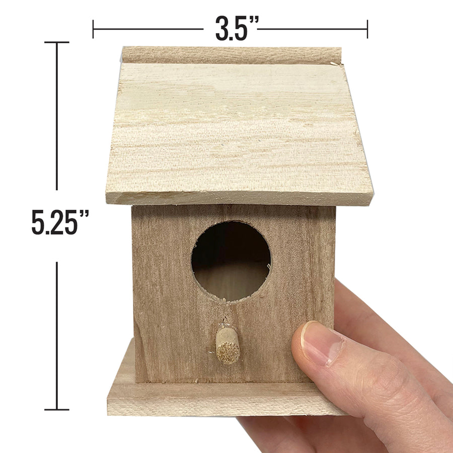 PIXISS Wooden Birdhouses Set of 6
