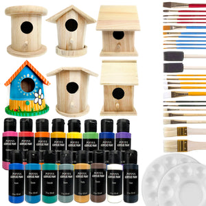 PIXISS Wooden Birdhouse DIY Craft Kit