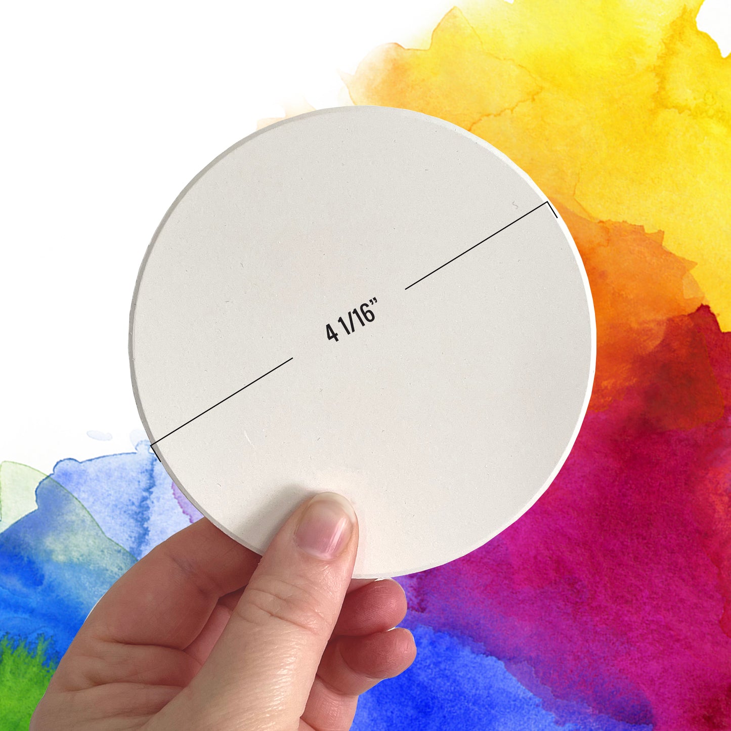 PIXISS Round Ceramic Coasters with Cork Backing - 12