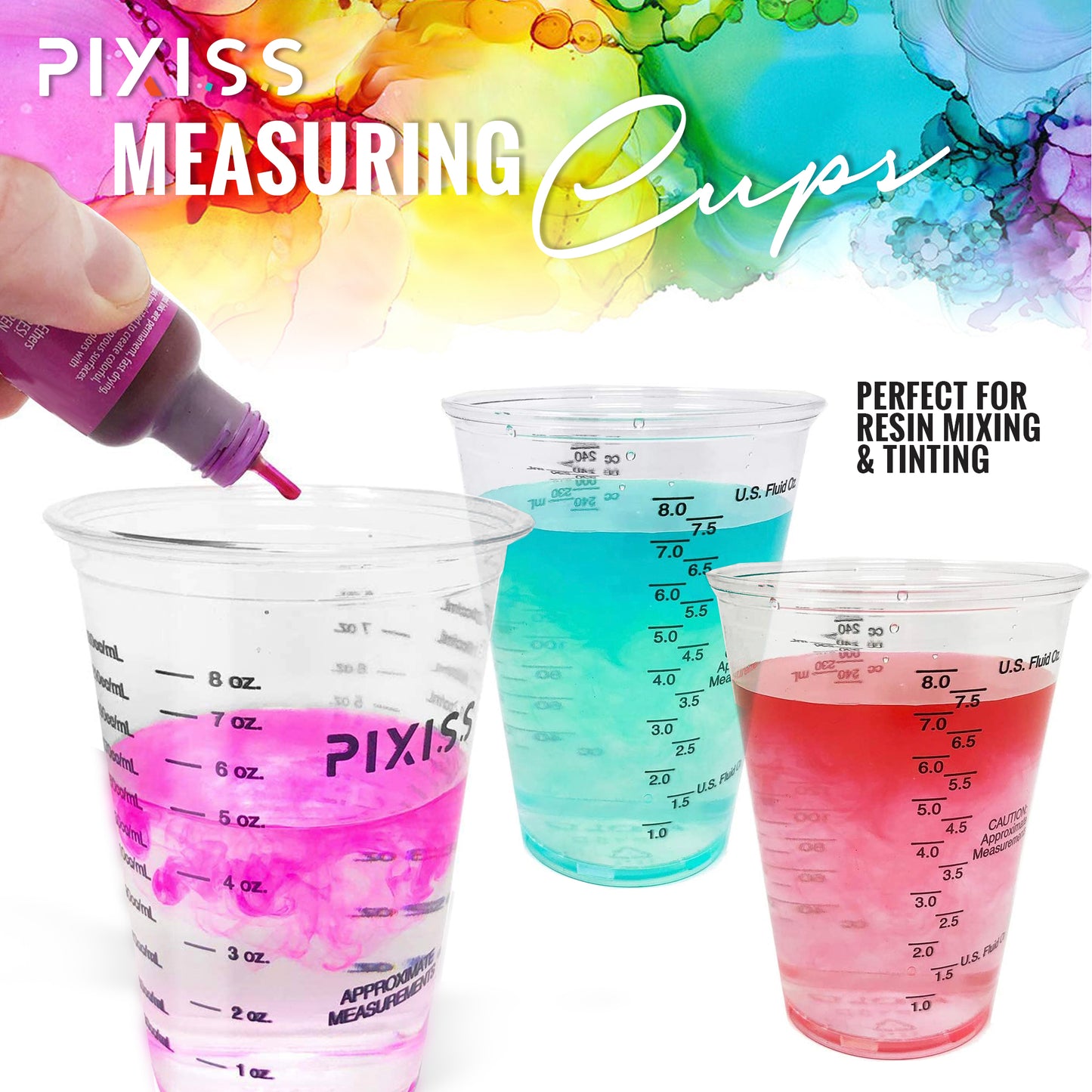 PIXISS Epoxy Resin Mixing Kit with Mica Powders - 89PC