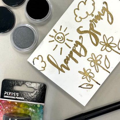PIXISS Embossing Powders Set of 4 Colors