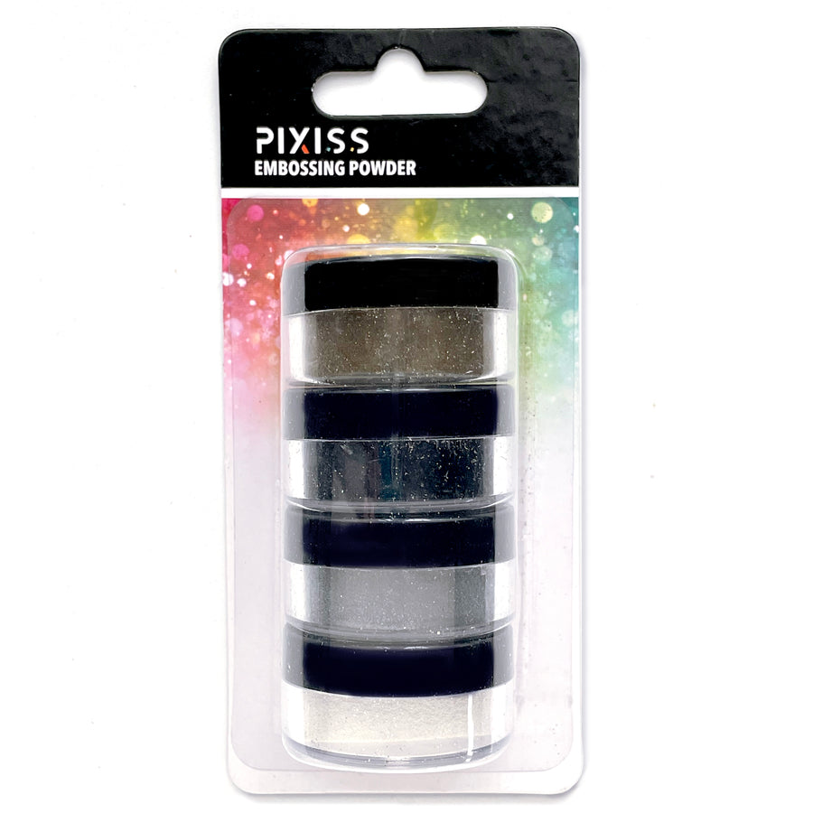 PIXISS Embossing Powders Set of 4 Colors