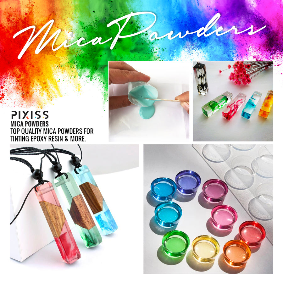 PIXISS Assorted Mica Powders - 30 Assorted Colors