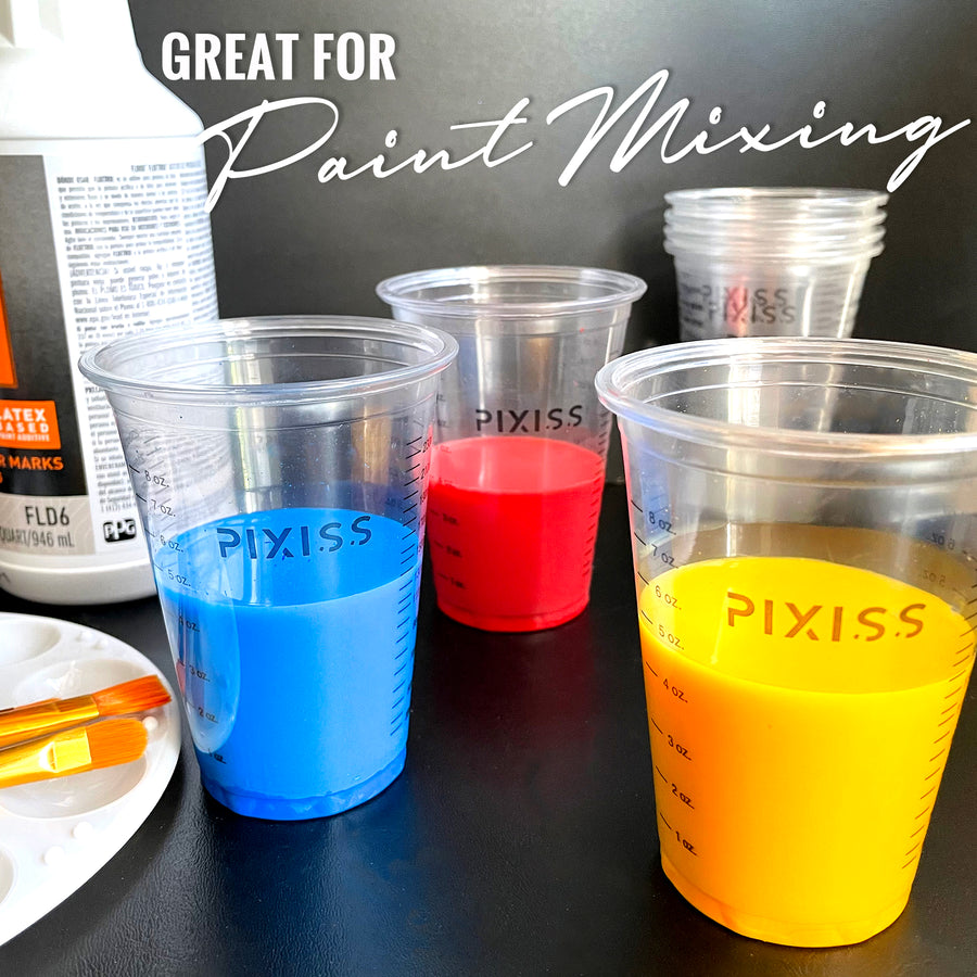 PIXISS Disposable Mixing & Measuring Cups - 10oz. – Pixiss